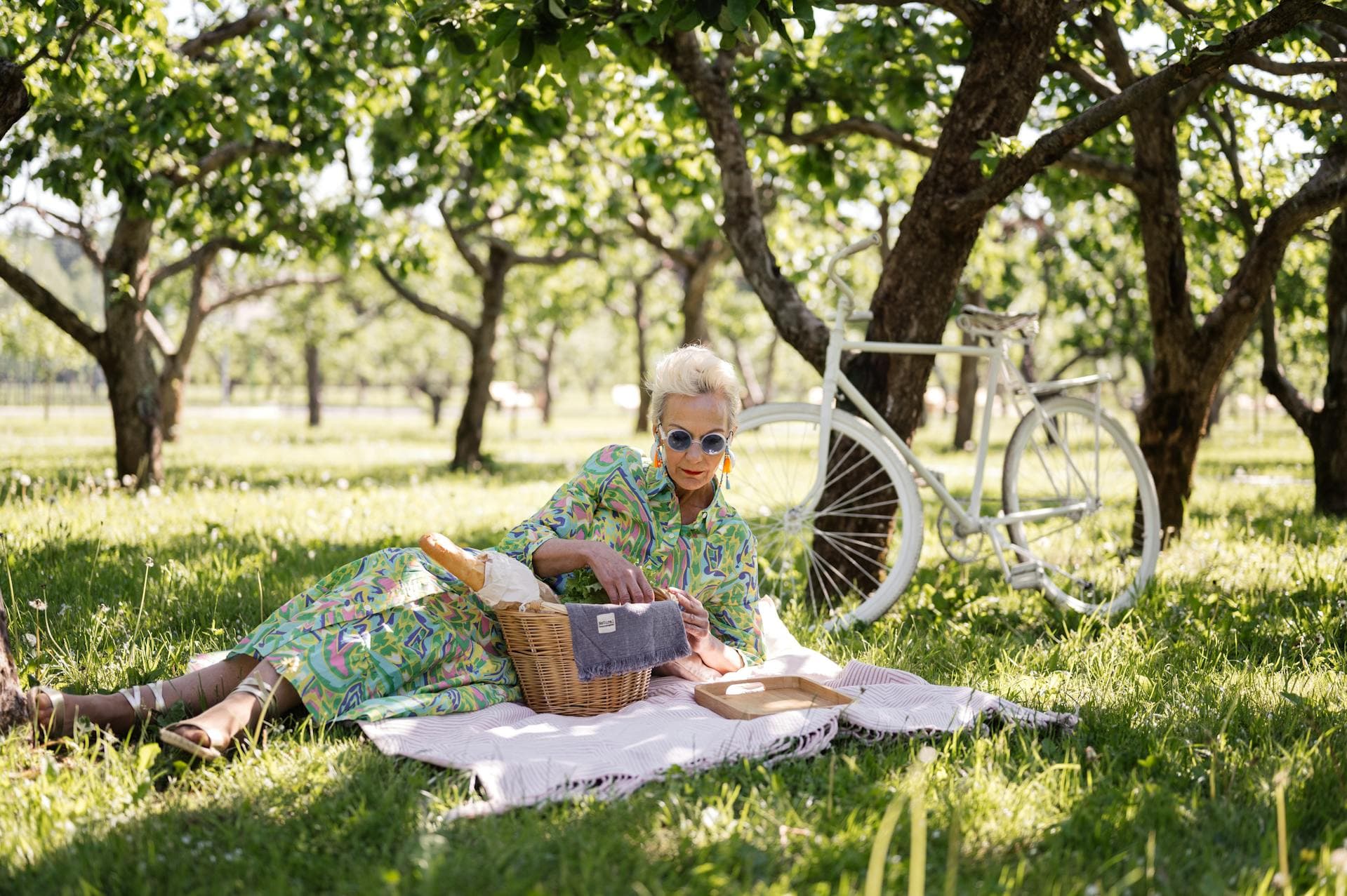 Couple relaxing under a tree in Portugal